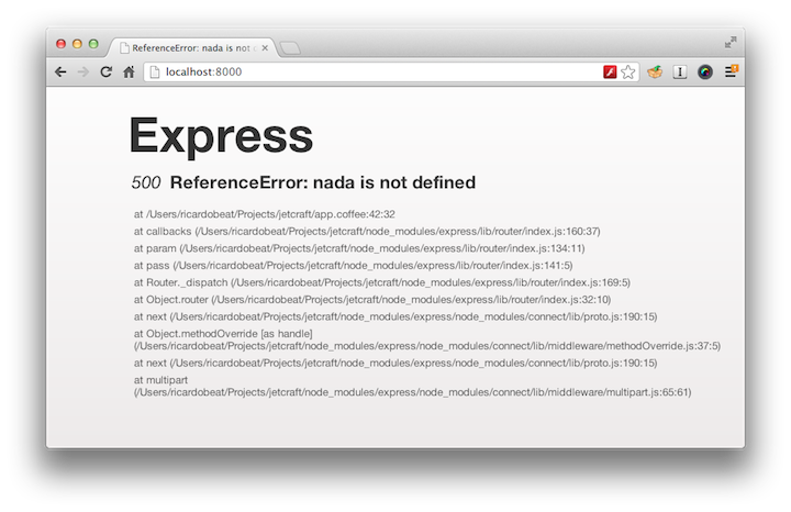 Erro do Express no browser