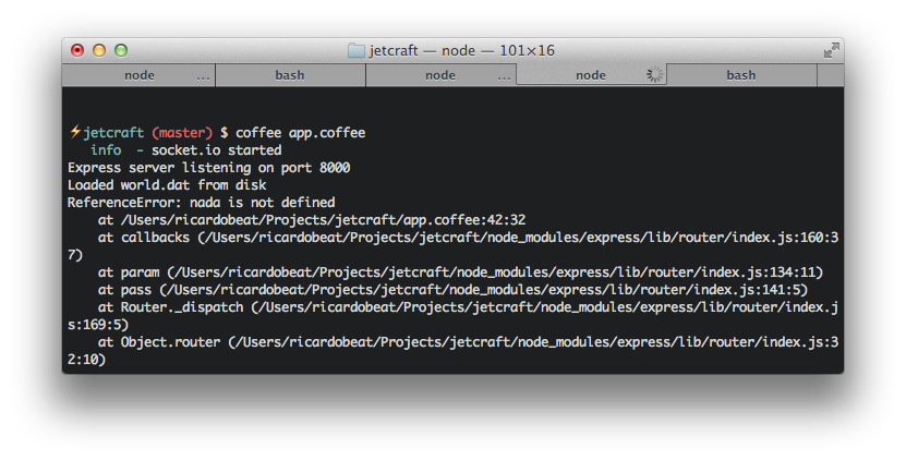 Erro no terminal